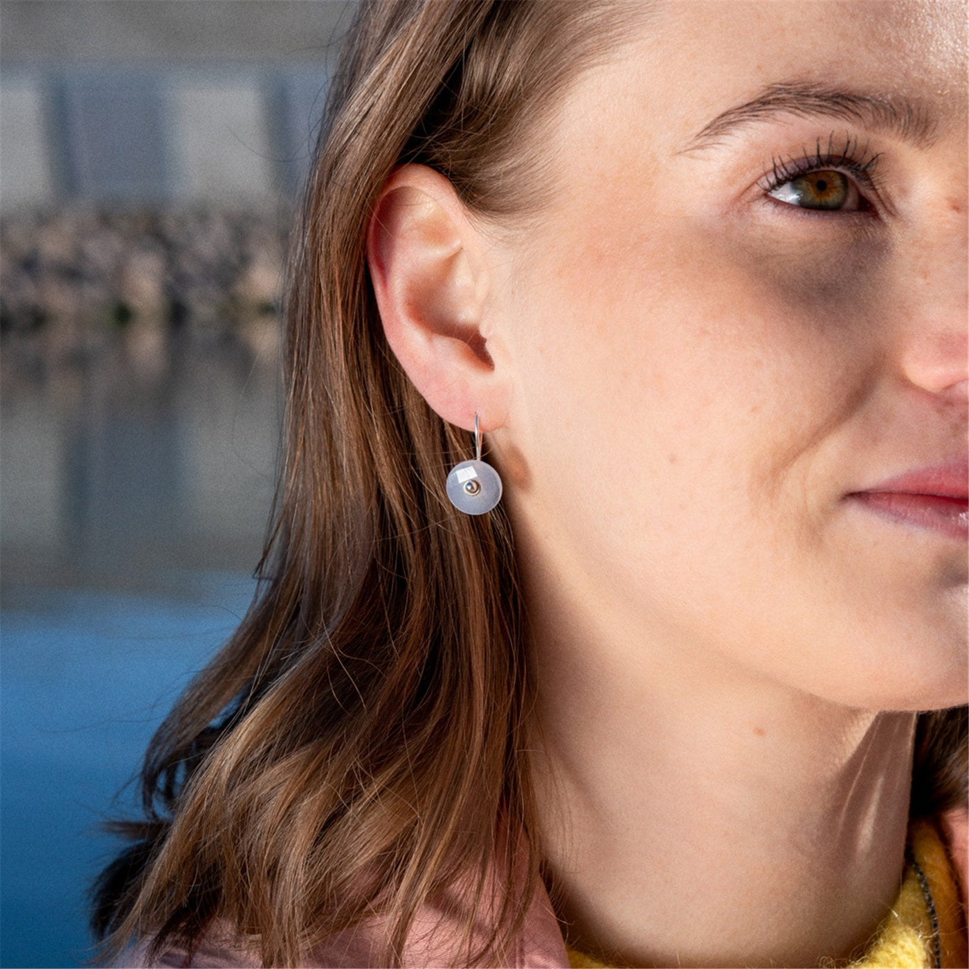 Earring Trio with Pompeii and Spring Gemstone Pendants