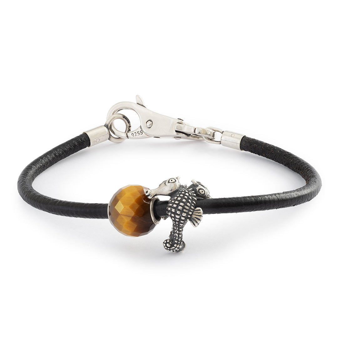 Seahorse Guardian Leather Bracelet