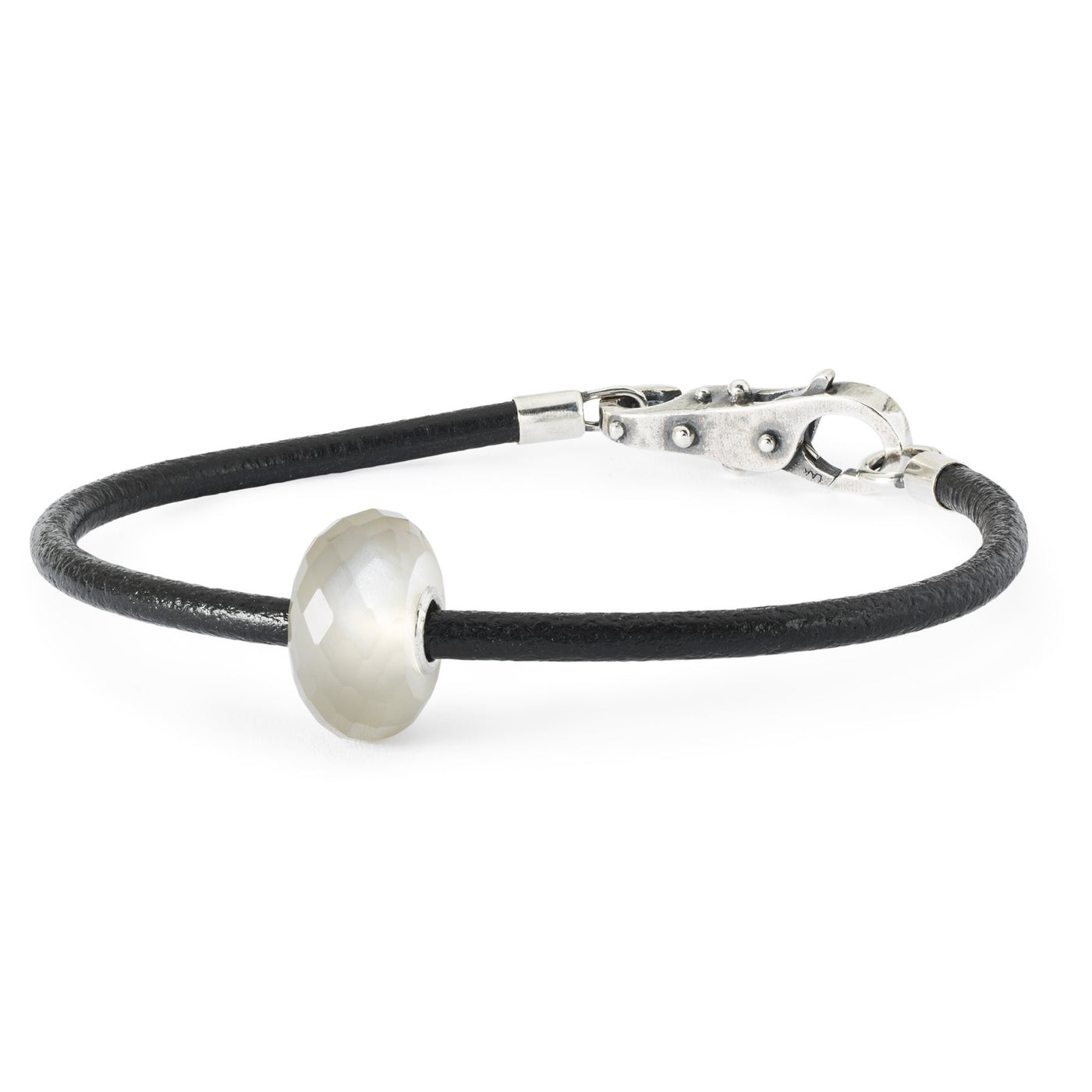 Grey Moonstone Leather Bracelet