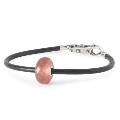 Strawberry Quartz Leather Bracelet