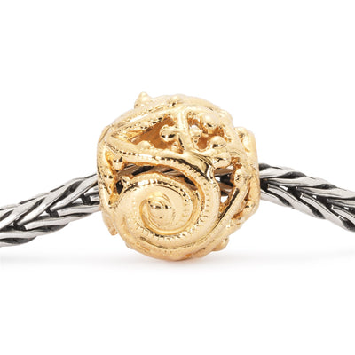 Gold Whorl Bead