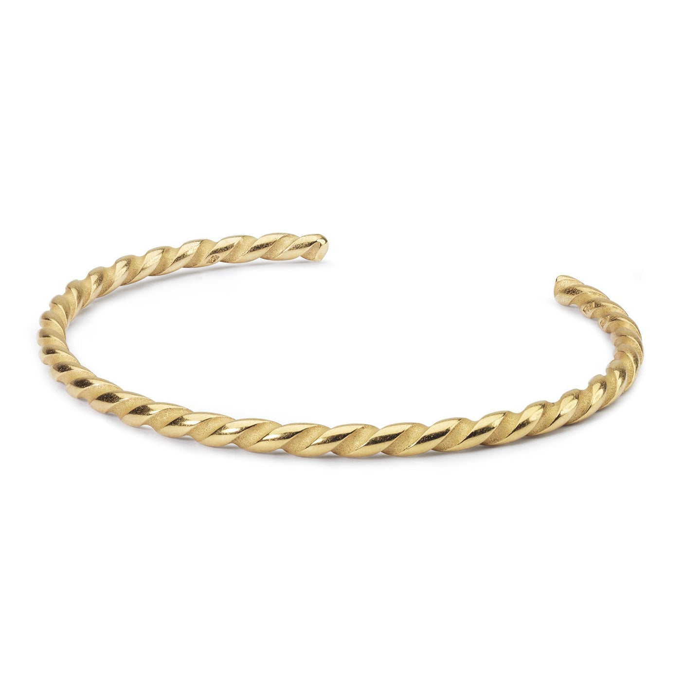 Twisted Gold Plated Bangle with 2 x Gold Spacers