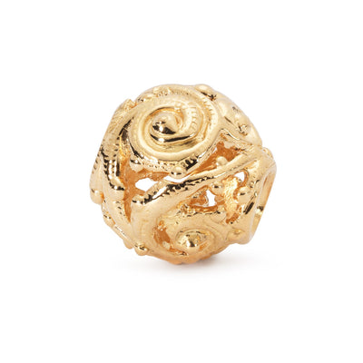 Gold Whorl Bead