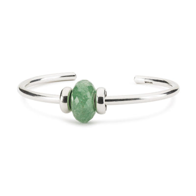 Green Aventurine Silver Bangle