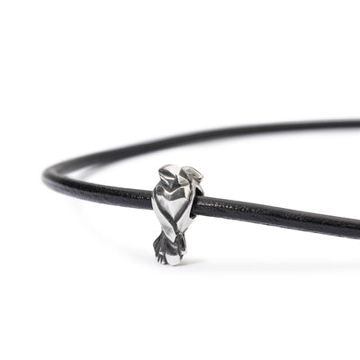 Lovebirds Black Leather Necklace